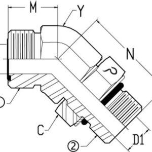 OFS X MB 45 - OFS STRAIGHT THREAD ELBOW