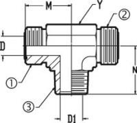 T ADAPTER MALE OFS TO NPTF