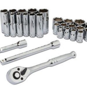 27 PC 3/8 DRIVE MECHANICS SAE SOCKET SET
