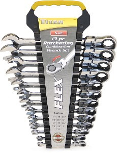 TITAN 13PC FLEX RATCHETING WRENCH SET