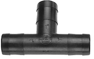 1/4" BARBED TEE - BLACK POLY
