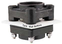 2'' BOTTOM DRAIN  BOLTED TANK FIT VITON