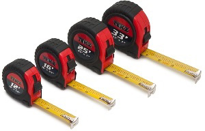 4PC.TAPE MEASURE ASSORTMENT