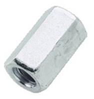 1 X 8 THREAD ROD COUPLING NUT, ZINC