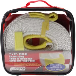 1" X 15' RECOVERY STRAP W/ CARRY BAG